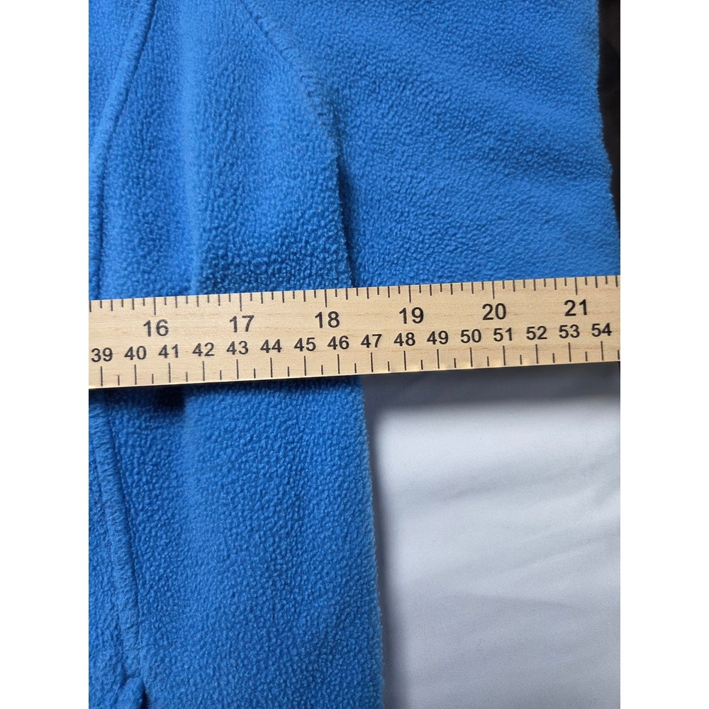 Columbia Blue Fleece Full Zip Jacket Womens XL Outdoor Layering Pockets - Picture 4 of 8
